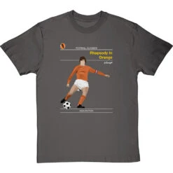 Football Classics: Rhapsody In Orange By Johan Cruyff T-Shirt -Tshirt Store football classics rhapsody in orange tshirt charcoaltshirt