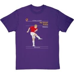 Football Classics: The Ginger Prince By Paul Scholes T-Shirt -Tshirt Store football classics the ginger prince tshirt purpletshirt