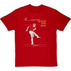 Football Classics: The Ginger Prince By Paul Scholes T-Shirt -Tshirt Store football classics the ginger prince tshirt redtshirt