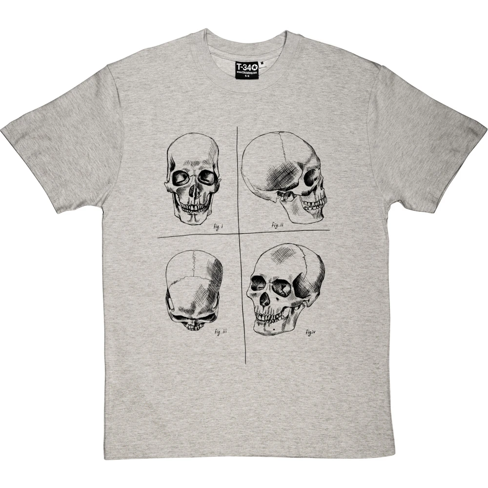 Four Studies Of A Human Skull T-Shirt 1 Four Studies Of A Human Skull T-Shirt