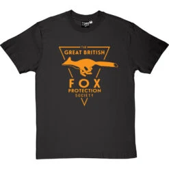 The Great British Fox Protection Society T-Shirt -Tshirt Store fox protection tshirt charcoaltshirt