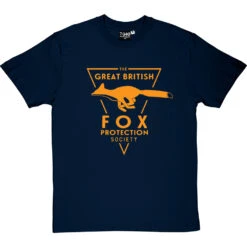The Great British Fox Protection Society T-Shirt -Tshirt Store fox protection tshirt navybluetshirt