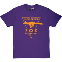 The Great British Fox Protection Society T-Shirt -Tshirt Store fox protection tshirt purpletshirt