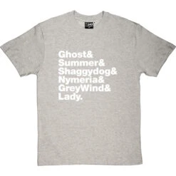 Direwolf (Game Of Thrones) Line-up T-Shirt