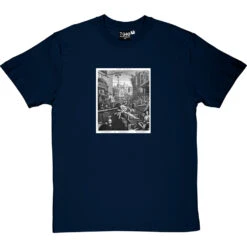William Hogarth's Gin Lane T-Shirt -Tshirt Store ginlane navybluetshirt