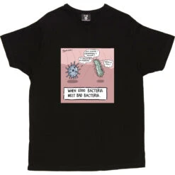 When Good Bacteria Meet Bad Bacteria T-Shirt -Tshirt Store good bacteria tshirt black mens v neck tshirt