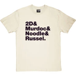 Gorillaz Line-Up T-Shirt -Tshirt Store gorillaz line up tshirt 1 naturaltshirt