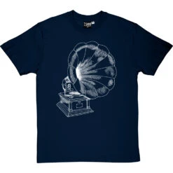 Gramophone T-Shirt -Tshirt Store gramophone tshirt 2 navybluetshirt