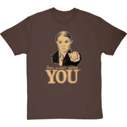 Greta Thunberg "Your Planet Needs You" T-Shirt -Tshirt Store greta your planet tshirt 178 hazelnuttshirt