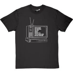 Groucho Marx "Television" Quote T-Shirt -Tshirt Store groucho marx television tshirt 2 charcoaltshirt