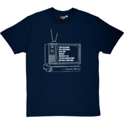 Groucho Marx "Television" Quote T-Shirt -Tshirt Store groucho marx television tshirt 2 navybluetshirt