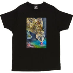 Leopard By Hadrian Richards T-Shirt -Tshirt Store hadrian leopard tshirt black mens v neck tshirt