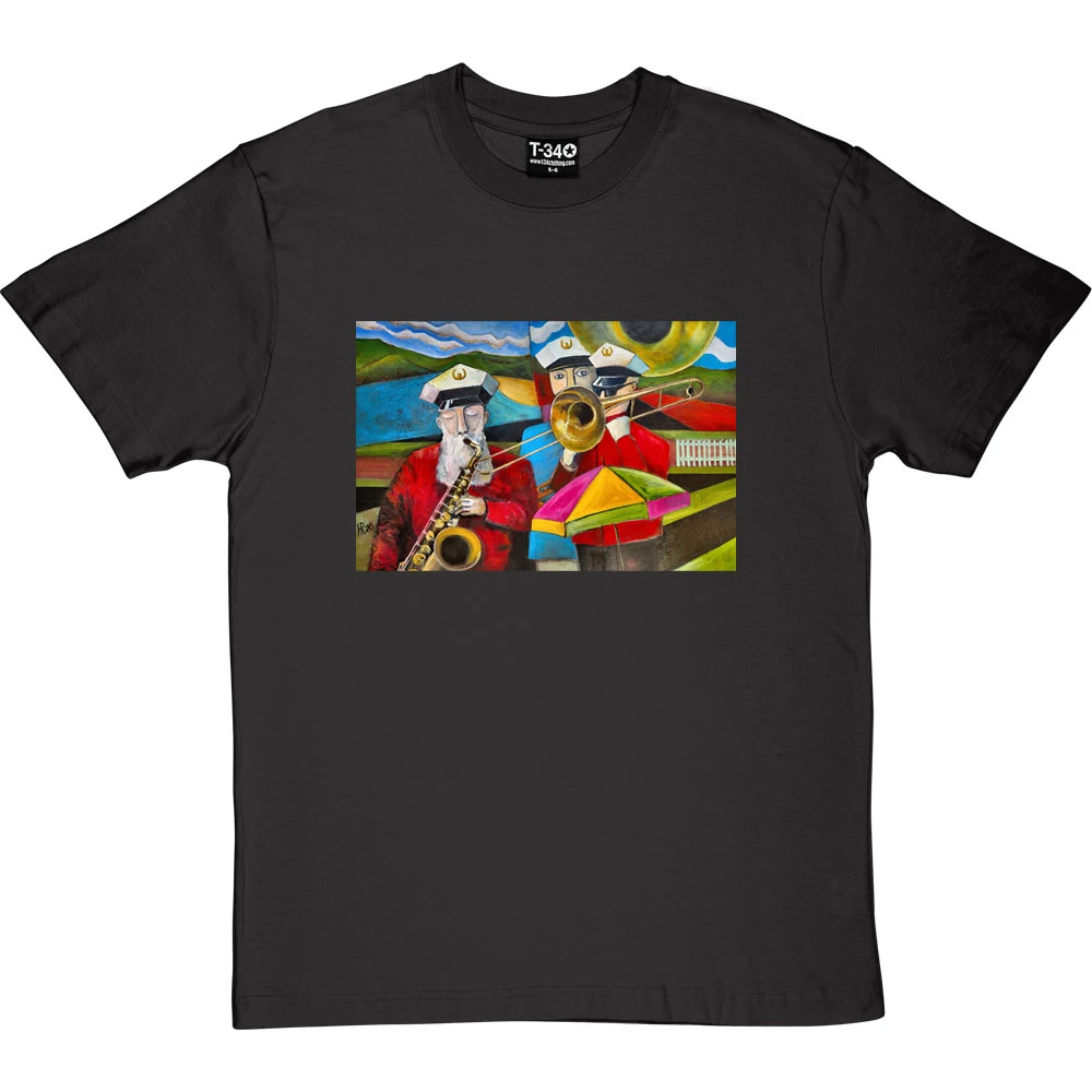 Three Musicians In Towneley Park By Hadrian Richards T-Shirt 13 Three Musicians In Towneley Park By Hadrian Richards T-Shirt - Image 13