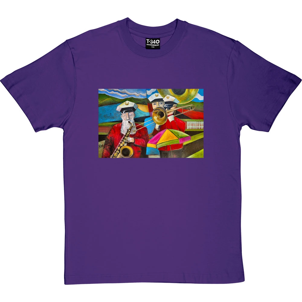 Three Musicians In Towneley Park By Hadrian Richards T-Shirt 12 Three Musicians In Towneley Park By Hadrian Richards T-Shirt - Image 12