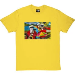 Three Musicians In Towneley Park By Hadrian Richards T-Shirt 29 Three Musicians In Towneley Park By Hadrian Richards T-Shirt -Tshirt Store hadrian musicians tshirt yellowtshirt