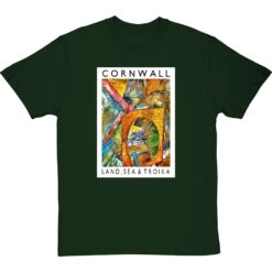 Cornwall: Land, Sea & Troika By Hadrian Richards T-Shirt -Tshirt Store hadrian richards cornwall land sea troika tshirt bottlegreentshirt