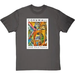 Cornwall: Land, Sea & Troika By Hadrian Richards T-Shirt -Tshirt Store hadrian richards cornwall land sea troika tshirt charcoaltshirt