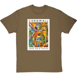 Cornwall: Land, Sea & Troika By Hadrian Richards T-Shirt -Tshirt Store hadrian richards cornwall land sea troika tshirt olivetshirt