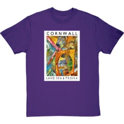 Cornwall: Land, Sea & Troika By Hadrian Richards T-Shirt -Tshirt Store hadrian richards cornwall land sea troika tshirt purpletshirt