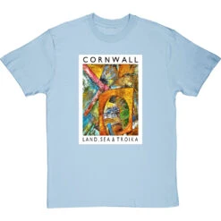 Cornwall: Land, Sea & Troika By Hadrian Richards T-Shirt -Tshirt Store hadrian richards cornwall land sea troika tshirt skybluetshirt