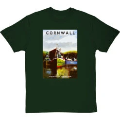 Cornwall: Padstow Harbour By Hadrian Richards T-Shirt -Tshirt Store hadrian richards cornwall padstow harbour tshirt bottlegreentshirt