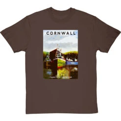 Cornwall: Padstow Harbour By Hadrian Richards T-Shirt -Tshirt Store hadrian richards cornwall padstow harbour tshirt hazelnuttshirt