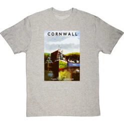 Cornwall: Padstow Harbour By Hadrian Richards T-Shirt -Tshirt Store hadrian richards cornwall padstow harbour tshirt lightoxfordtshirt
