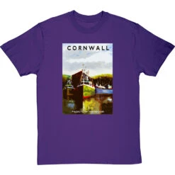 Cornwall: Padstow Harbour By Hadrian Richards T-Shirt -Tshirt Store hadrian richards cornwall padstow harbour tshirt purpletshirt