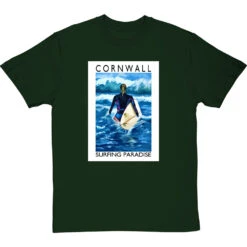 Cornwall: Surfing Paradise By Hadrian Richards T-Shirt -Tshirt Store hadrian richards cornwall surfing paradise tshirt bottlegreentshirt