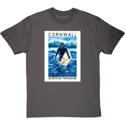 Cornwall: Surfing Paradise By Hadrian Richards T-Shirt -Tshirt Store hadrian richards cornwall surfing paradise tshirt charcoaltshirt