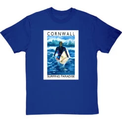 Cornwall: Surfing Paradise By Hadrian Richards T-Shirt -Tshirt Store hadrian richards cornwall surfing paradise tshirt royalbluetshirt