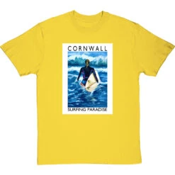 Cornwall: Surfing Paradise By Hadrian Richards T-Shirt -Tshirt Store hadrian richards cornwall surfing paradise tshirt yellowtshirt