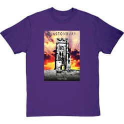 Glastonbury: The Tor By Hadrian Richards T-Shirt -Tshirt Store hadrian richards glastonbury the tor tshirt purpletshirt