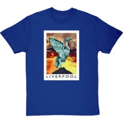 Liverpool Travel Print By Hadrian Richards T-Shirt -Tshirt Store hadrian richards liverpool travel print tshirt royalbluetshirt