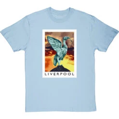 Liverpool Travel Print By Hadrian Richards T-Shirt -Tshirt Store hadrian richards liverpool travel print tshirt skybluetshirt