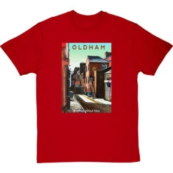 Oldham: If Walls Could Talk By Hadrian Richards T-Shirt -Tshirt Store hadrian richards oldham if walls could talk tshirt redtshirt