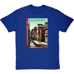 Oldham: If Walls Could Talk By Hadrian Richards T-Shirt -Tshirt Store hadrian richards oldham if walls could talk tshirt royalbluetshirt