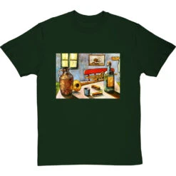 Van Gogh's Trumpet By Hadrian Richards T-Shirt -Tshirt Store hadrian richards van goghs trumpet tshirt bottlegreentshirt