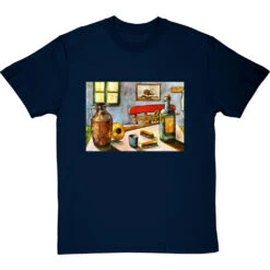 Van Gogh's Trumpet By Hadrian Richards T-Shirt -Tshirt Store hadrian richards van goghs trumpet tshirt navybluetshirt