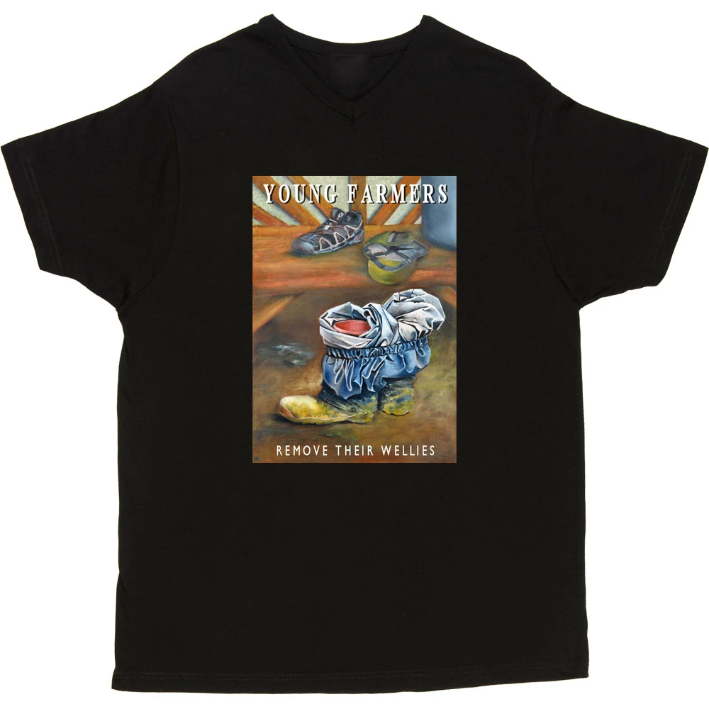 Young Farmers Remove Their Wellies By Hadrian Richards T-Shirt 3 Young Farmers Remove Their Wellies By Hadrian Richards T-Shirt - Image 3