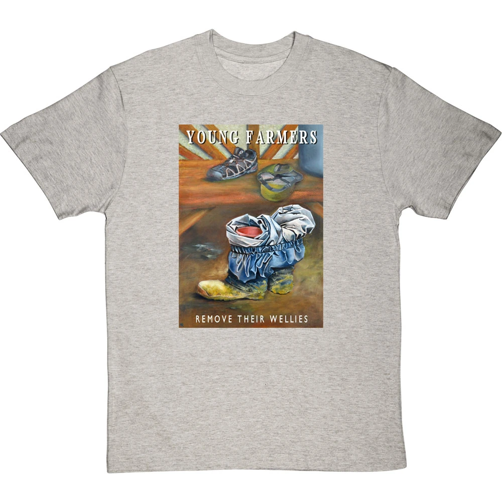 Young Farmers Remove Their Wellies By Hadrian Richards T-Shirt 4 Young Farmers Remove Their Wellies By Hadrian Richards T-Shirt - Image 4