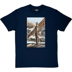The Angel Of The North Tall And Proud By Hadrian Richards T-Shirt -Tshirt Store hadrian tall angel tshirt navybluetshirt
