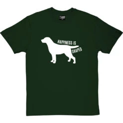 Happiness Is Dog Shaped T-Shirt -Tshirt Store happiness dog tshirt 2 bottlegreentshirt