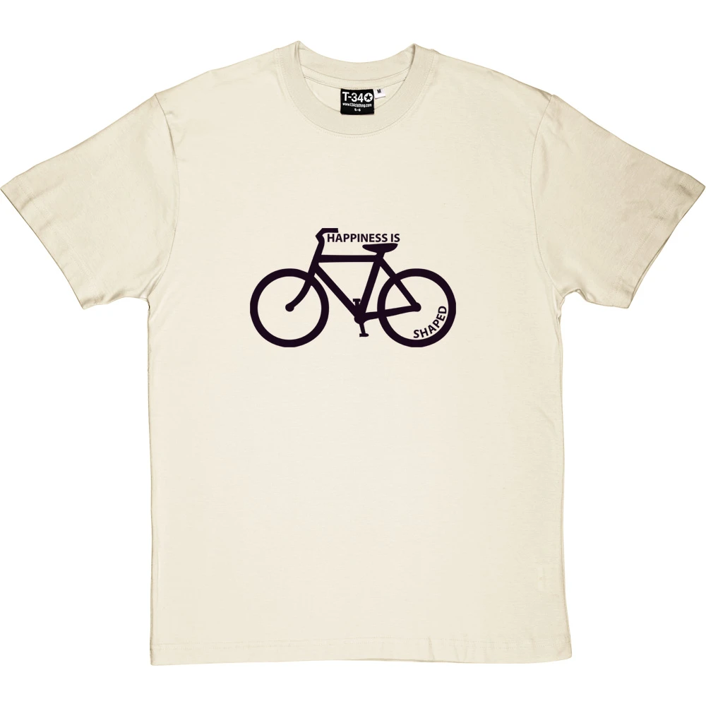 Happiness Is Bicycle Shaped T-Shirt 4 Happiness Is Bicycle Shaped T-Shirt - Image 4
