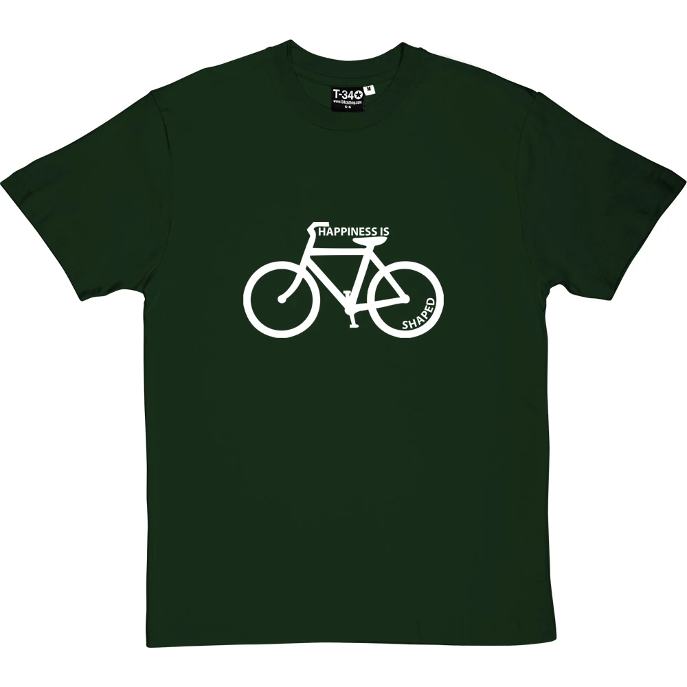 Happiness Is Bicycle Shaped T-Shirt 2 Happiness Is Bicycle Shaped T-Shirt - Image 2