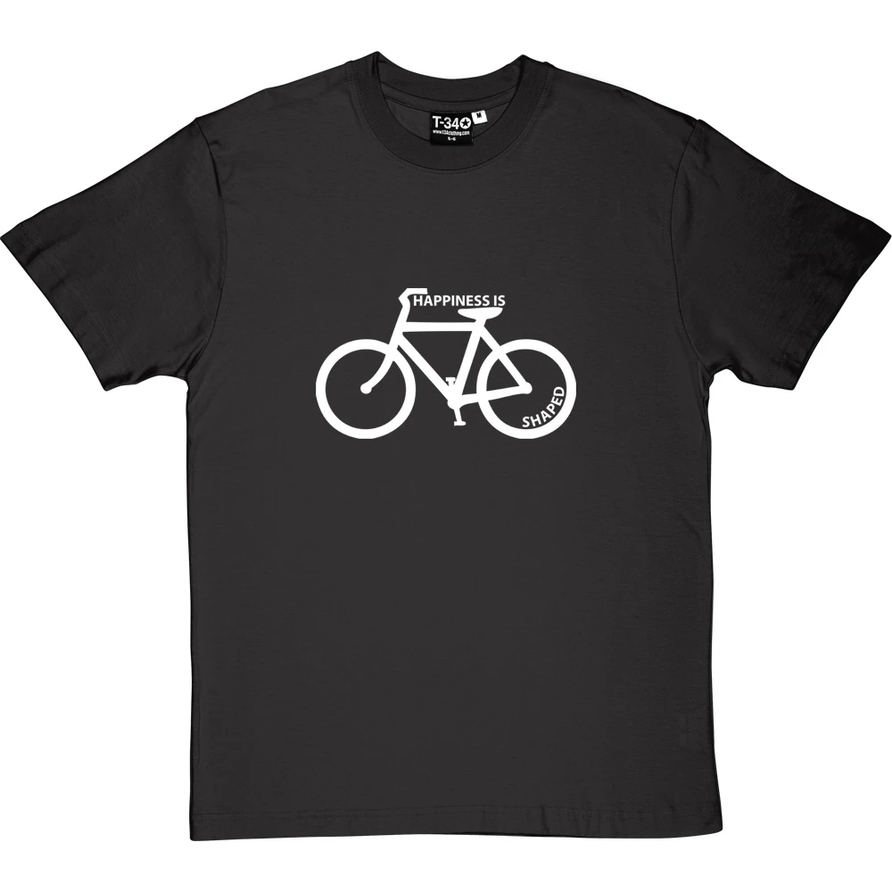 Happiness Is Bicycle Shaped T-Shirt 7 Happiness Is Bicycle Shaped T-Shirt - Image 7