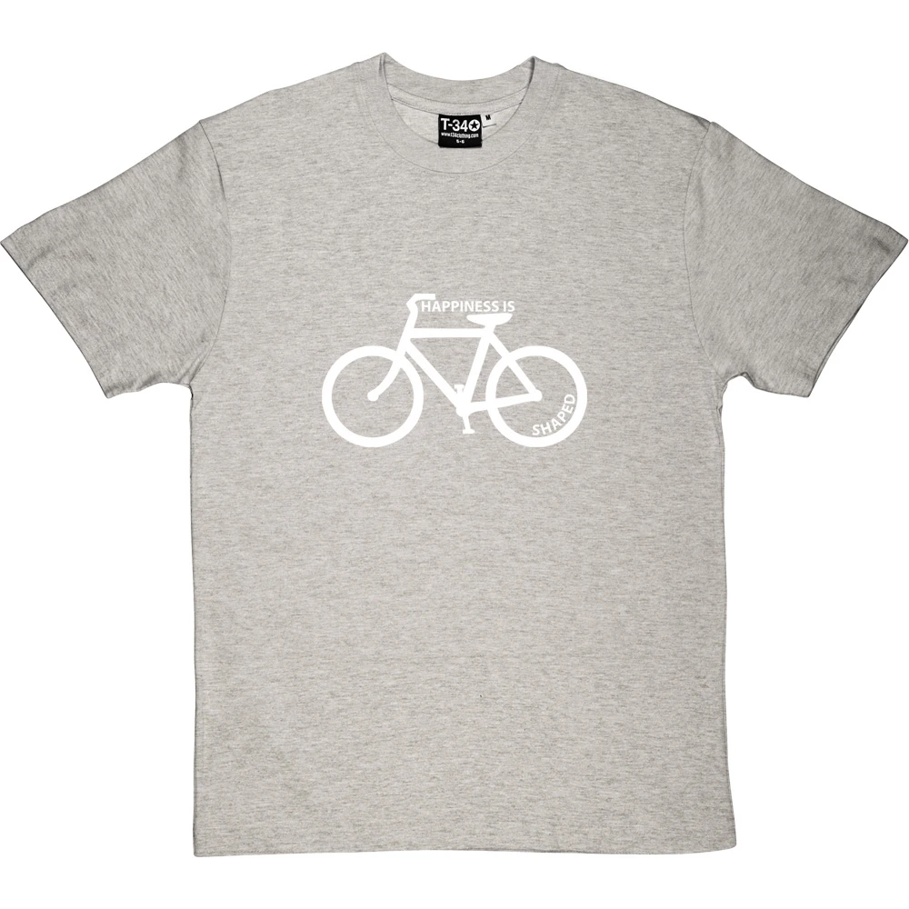 Happiness Is Bicycle Shaped T-Shirt 9 Happiness Is Bicycle Shaped T-Shirt - Image 9