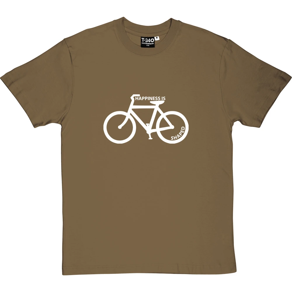 Happiness Is Bicycle Shaped T-Shirt 5 Happiness Is Bicycle Shaped T-Shirt - Image 5