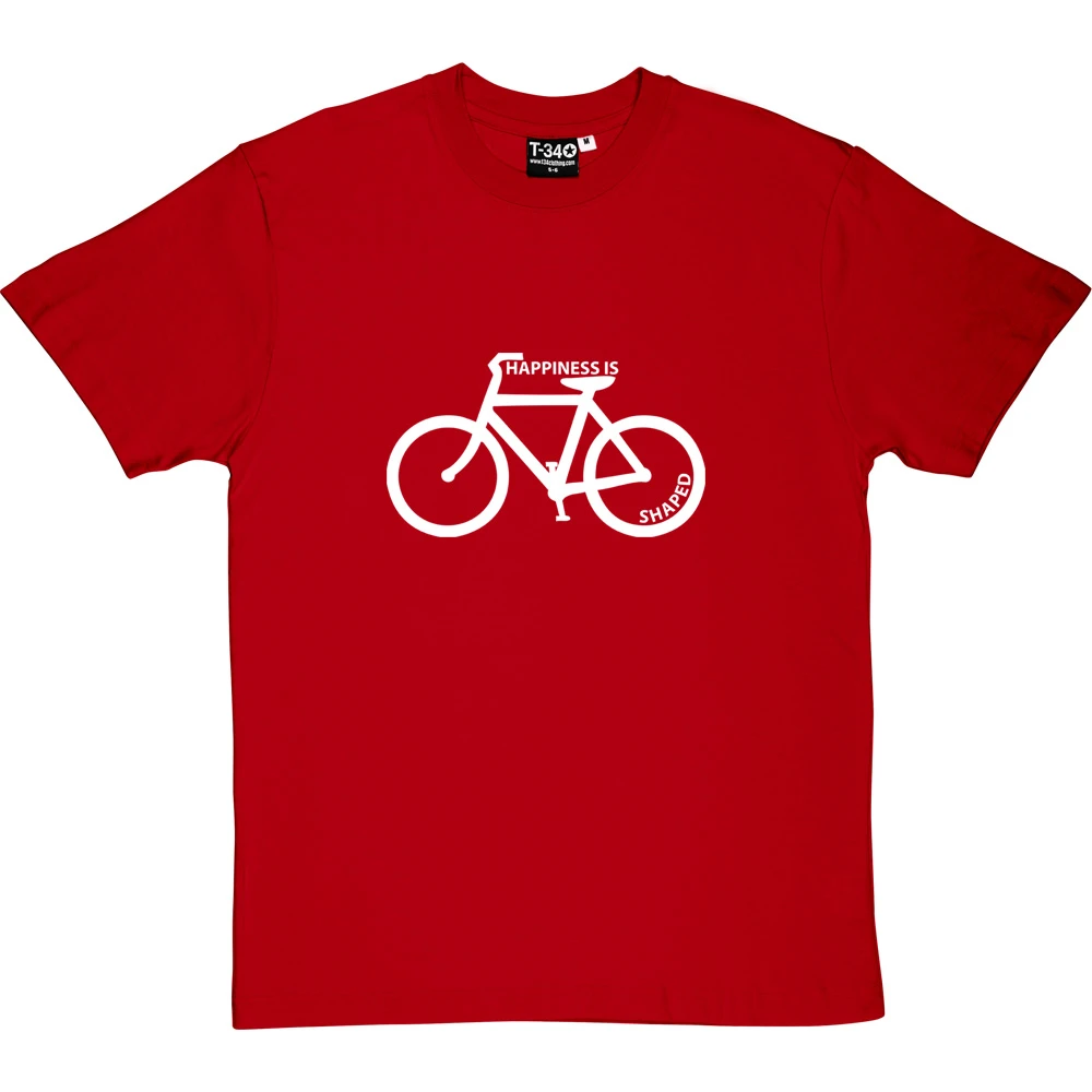 Happiness Is Bicycle Shaped T-Shirt 10 Happiness Is Bicycle Shaped T-Shirt - Image 10