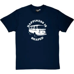 Happiness Is Camper Shaped T-Shirt -Tshirt Store happiness is camper shaped tshirt navybluetshirt